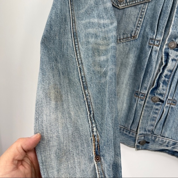 Ralph Lauren Denim & Supply Light Wash Faded Buttondown Collared Denim Jacket - Picture 6 of 16